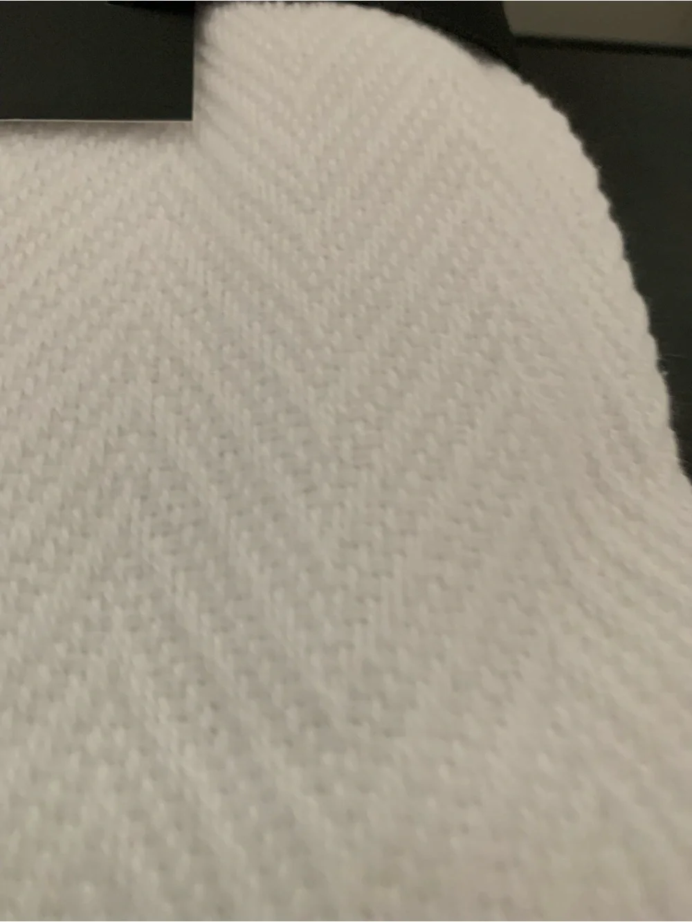 Tahari White Cotton Blanket with Subtle Herringbone Texture